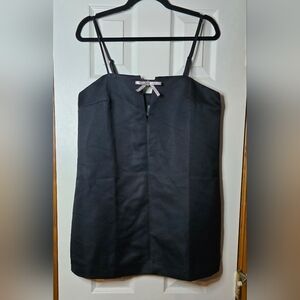 Women's Black H&M M Top Party Sparkle Satin Y2K Glam Chic